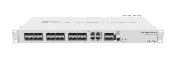 Switch Mikrotik, Cloud Router CRS328-4C-20S-4S+RM, 20x porturi Gigabit SFP, 4x porturi SFP+, 4 porturi Combo 1G RJ45/SFP, carcasa 1U rackmount, Dual boot, RouterOS sau SwitchOS