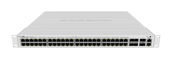 Switch Mikrotik, Cloud Router CRS354-48P-4S+2Q+RM, 48x porturi Gigabit POE/POE+, 800w putere totala, 4x porturi SFP+, 2x Porturi QSFP+, Dual boot, RouterOS sau SwitchOS