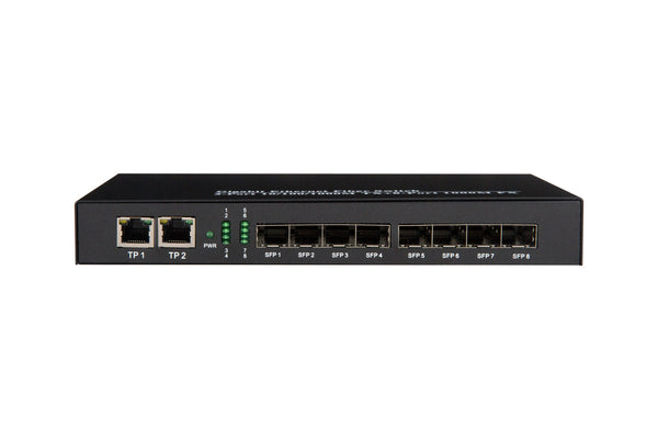 Switch GHT-NET, GHT-SW-2G-8S,  8x porturi SFP, 2x Port RJ45 Gigabit, Fara Management