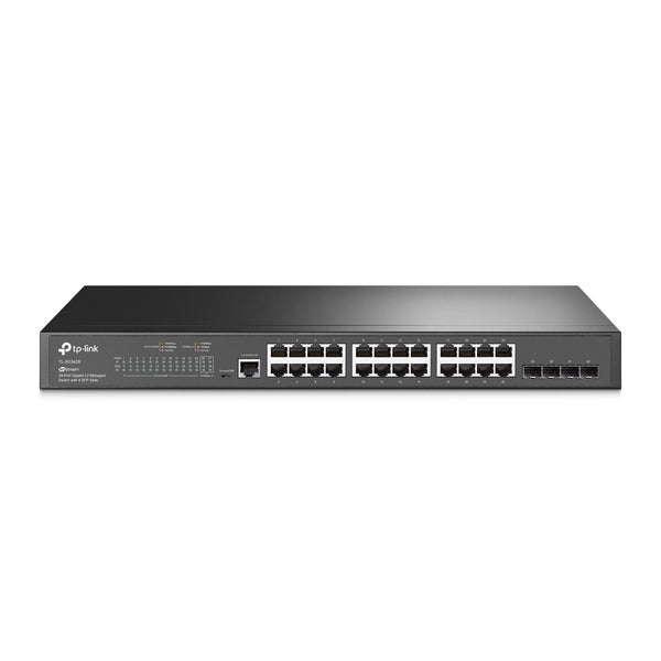 Switch TP-LINK, JetStream, TL-SG3428, 24x porturi Gigabit, 4x porturi SFP, Carcasa 1U rack-mount, OMADA SDN Ready